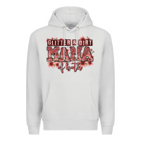 Dove Grey glitter and dirt mama of both girls Premium Hoodie - Zillion Design Studio