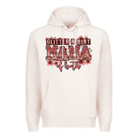 Pale Pink glitter and dirt mama of both girls Premium Hoodie - Zillion Design Studio