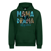 Forest Green mama of drama boy mom Urban Hoodie - Zillion Design Studio