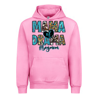 Fuchsia Pink mama of drama boy mom Urban Hoodie - Zillion Design Studio
