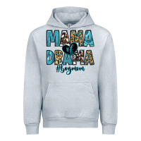 Heather Grey mama of drama boy mom Urban Hoodie - Zillion Design Studio