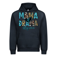 Navy mama of drama boy mom Urban Hoodie - Zillion Design Studio