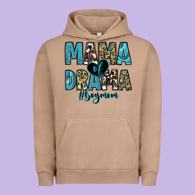 Mama Of Drama Boy Mom Urban Hoodie Designed By Zillion Design Studio
