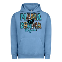 Pigment Pebble Blue mama of drama boy mom Urban Hoodie - Zillion Design Studio