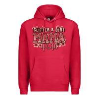 Cardinal glitter and dirt mama of both girls Premium Hoodie - Zillion Design Studio