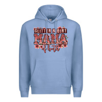 Colony Blue glitter and dirt mama of both girls Premium Hoodie - Zillion Design Studio