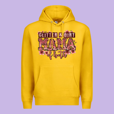 Glitter And Dirt Mama Of Both Girls Premium Hoodie Designed By Zillion Design Studio