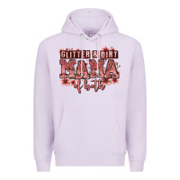 Lilac glitter and dirt mama of both girls Premium Hoodie - Zillion Design Studio