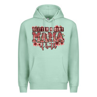 Seafoam glitter and dirt mama of both girls Premium Hoodie - Zillion Design Studio