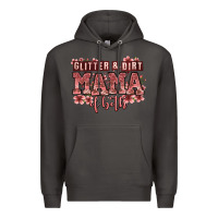 Smoke glitter and dirt mama of both girls Premium Hoodie - Zillion Design Studio