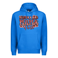 True Royal glitter and dirt mama of both girls Premium Hoodie - Zillion Design Studio