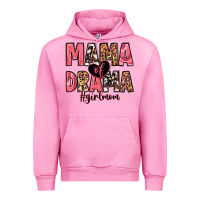 Fuchsia Pink mama of drama girl mom Urban Hoodie - Zillion Design Studio