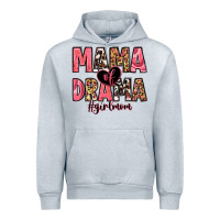Heather Grey mama of drama girl mom Urban Hoodie - Zillion Design Studio