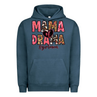 Pigment Midnight Navy mama of drama girl mom Urban Hoodie - Zillion Design Studio