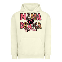 Pigment Pistachio mama of drama girl mom Urban Hoodie - Zillion Design Studio