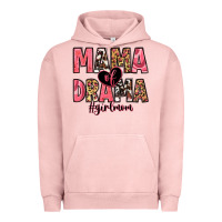 Pigment Salmon mama of drama girl mom Urban Hoodie - Zillion Design Studio