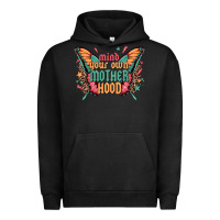 Pigment Black mind your own motherhood Urban Hoodie - Zillion Design Studio