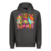 Charcoal Heather hello summer gnomes Premium Hoodie - Zillion Design Studio