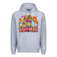 Heather Grey hello summer gnomes Premium Hoodie - Zillion Design Studio