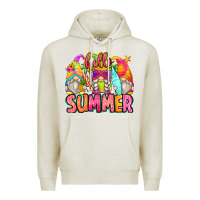 Oatmeal Heather hello summer gnomes Premium Hoodie - Zillion Design Studio