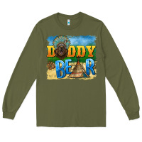 Army Green daddy bear native Long Sleeve Tee - BarkalooDesign