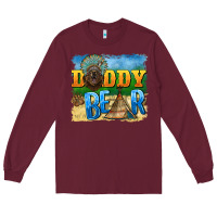 Burgundy daddy bear native Long Sleeve Tee - BarkalooDesign