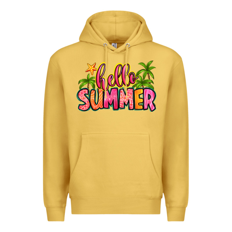 Hello Summer Premium Hoodie by Zillion Design Studio | Teevron