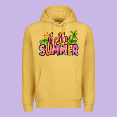 Hello Summer Premium Hoodie Designed By Zillion Design Studio