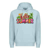 Blue Mist hello summer Premium Hoodie - Zillion Design Studio