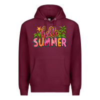 Burgundy hello summer Premium Hoodie - Zillion Design Studio