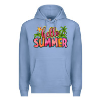Colony Blue hello summer Premium Hoodie - Zillion Design Studio