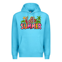 Ocean Blue hello summer Premium Hoodie - Zillion Design Studio