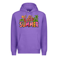 Purple hello summer Premium Hoodie - Zillion Design Studio
