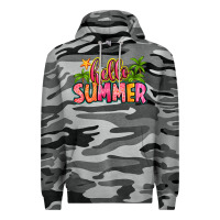 Slate Camo hello summer Premium Hoodie - Zillion Design Studio