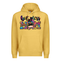 Antique Gold hot mess mom messy bun Premium Hoodie - Zillion Design Studio