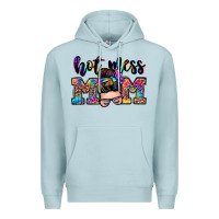 Blue Mist hot mess mom messy bun Premium Hoodie - Zillion Design Studio
