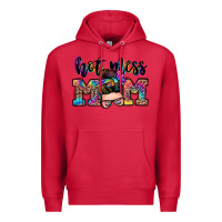 Cardinal hot mess mom messy bun Premium Hoodie - Zillion Design Studio