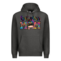 Charcoal Heather hot mess mom messy bun Premium Hoodie - Zillion Design Studio