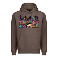 Coffee hot mess mom messy bun Premium Hoodie - Zillion Design Studio