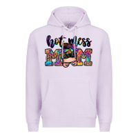 Lilac hot mess mom messy bun Premium Hoodie - Zillion Design Studio