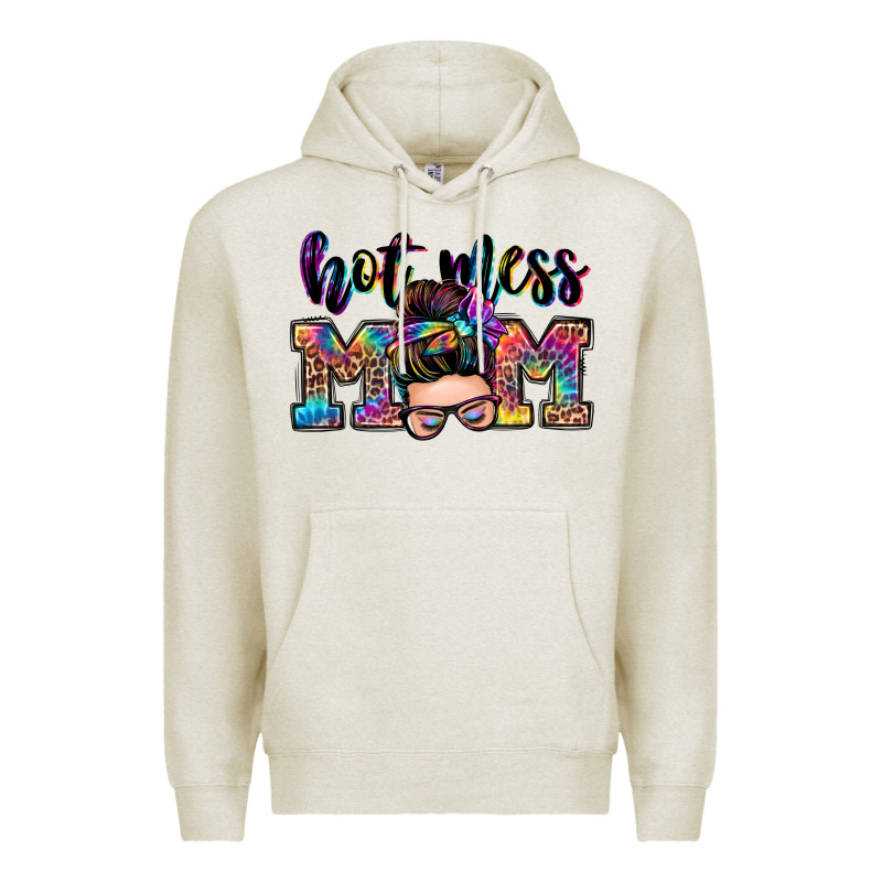 Hot Mess Mom Messy Bun Premium Hoodie by Zillion Design Studio | Teevron