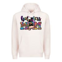 Pale Pink hot mess mom messy bun Premium Hoodie - Zillion Design Studio