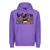 Purple hot mess mom messy bun Premium Hoodie - Zillion Design Studio