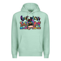 Seafoam hot mess mom messy bun Premium Hoodie - Zillion Design Studio