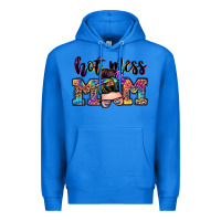 True Royal hot mess mom messy bun Premium Hoodie - Zillion Design Studio