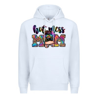 White hot mess mom messy bun Premium Hoodie - Zillion Design Studio