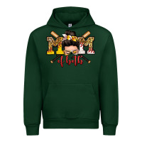 Forest Green mom of both baseball and softball messy bun Urban Hoodie - Zillion Design Studio