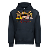 Navy mom of both baseball and softball messy bun Urban Hoodie - Zillion Design Studio