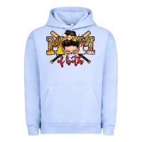 Pigment Grape Ice mom of both baseball and softball messy bun Urban Hoodie - Zillion Design Studio