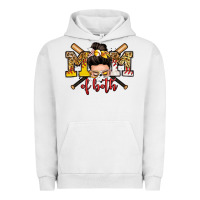 Pigment Lunar Rock mom of both baseball and softball messy bun Urban Hoodie - Zillion Design Studio
